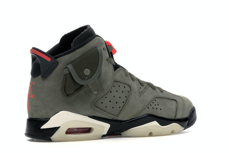 Air Jordan 6 Retro Travis Scott (GS) - Medium Olive/Black-Sail-University Red - CN1085-200 - 33