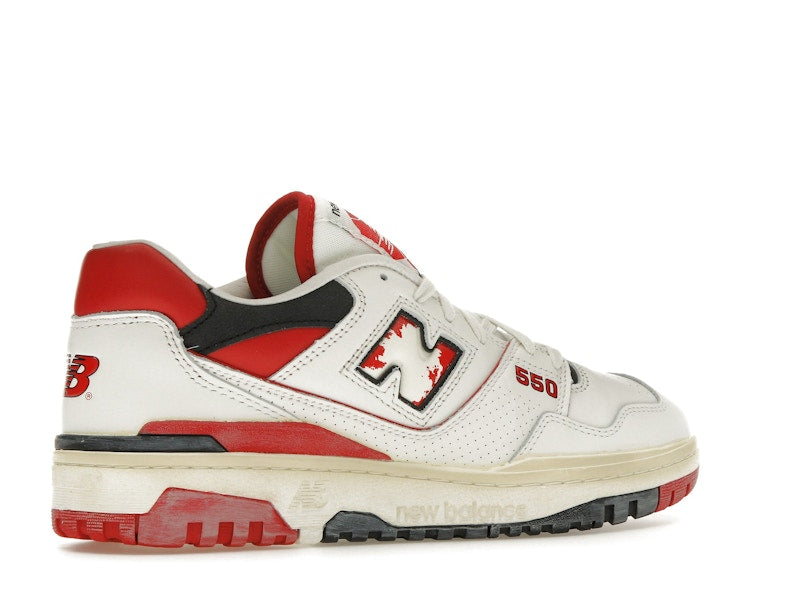 New Balance 550 Vintage Pack Team Red - Sea Salt/Team Red/Black - BB550VGA - 33