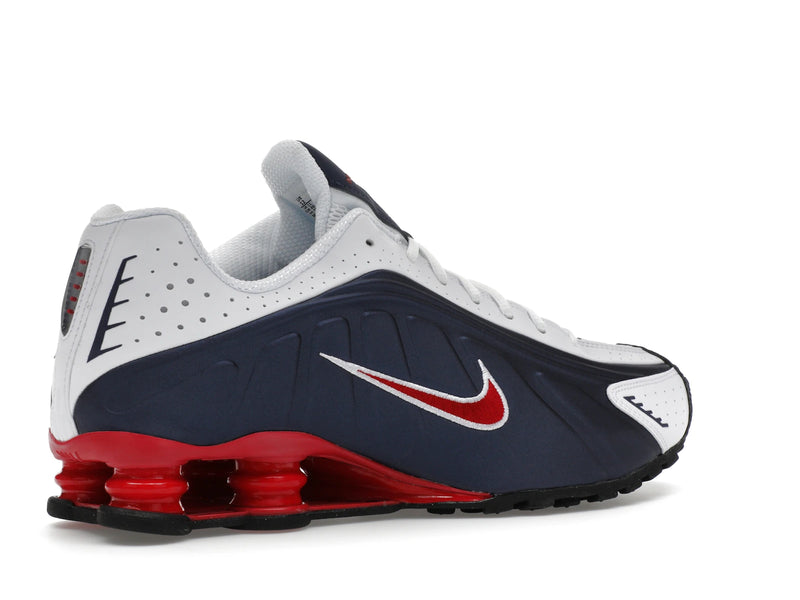Nike Shox R4 Usa (2025) - Midnight Navy/White/Metallic Silver/Gym Red - HQ1988-400 - 33