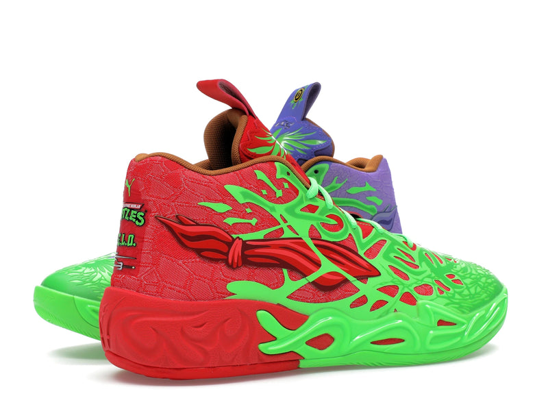 Puma Lamelo Ball Mb04 Teenage Mutant Ninja Turtles Raphael And Donatello - Fluro Green Pes/PUMA Red/Dark Amethyst - 312055-01 - 33