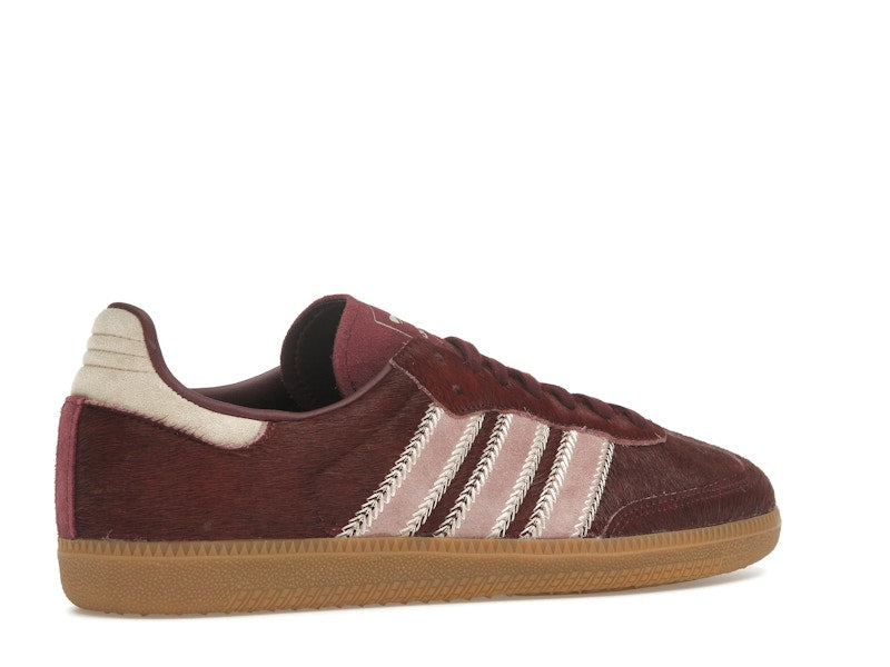 adidas Samba OG Maroon Sand Strata Pony (Women's) - Sand Strata/Maroon/Warm Clay - JP5330 - 33