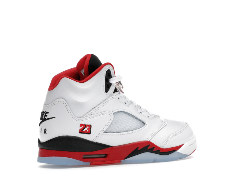 Air Jordan 5 Retro Fire Red Black Tongue (2025) (GS) - White/Fire Red/Black - HQ7980-101 - 33