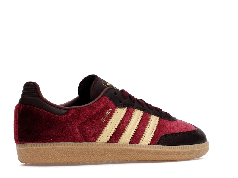 adidas Samba OG Shadow Red Velvet (Women's) - Shadow Red/Maroon/Gum - JS1394 - 33
