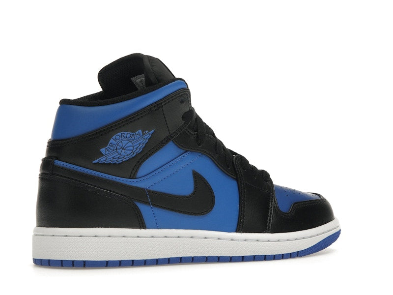 Air Jordan 1 Mid Black Royal Metallic - Black/Black/White/Royal Blue - DQ8426-042 - 33