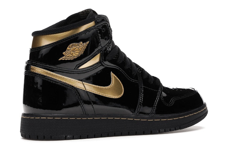 Air Jordan 1 Retro High Black Metallic Gold (2020) (GS) - Black/Black-Metallic Gold - 575441-032 - 33