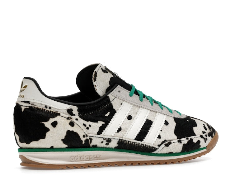 adidas SL 72 OG Cow Print Black White (Women's) - Core Black/Off White/Court Green - JR1639 - 33