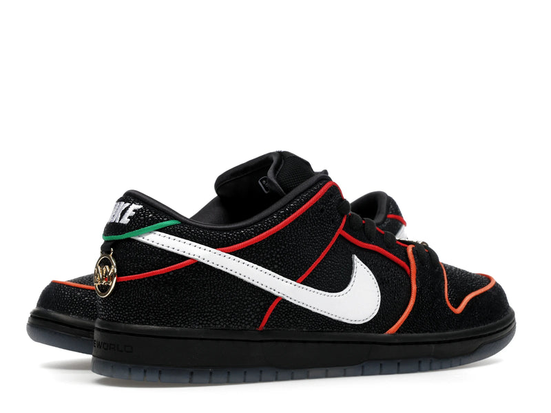 Nike SB Dunk Low Bronx Girls Skate - Black/White/Challenge Red/Total Orange/Lucky Green/Smoke Grey - HV1664-001 - 33