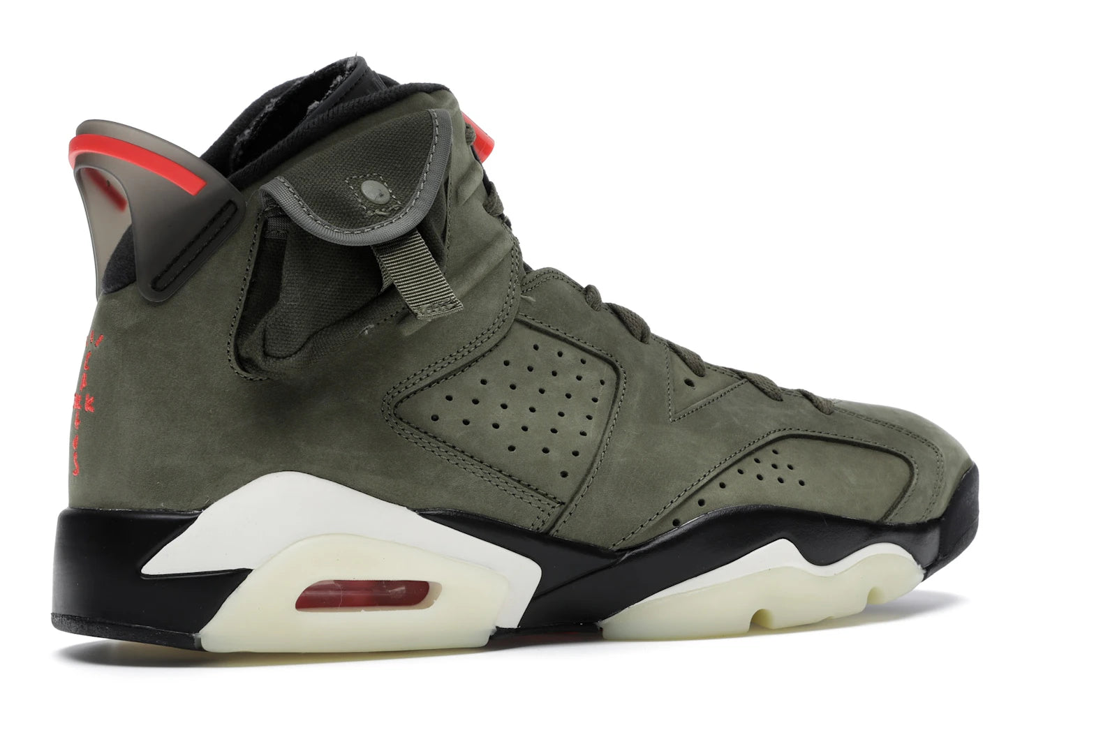 Air Jordan 6 Retro Travis Scott - Medium Olive/Black-Sail-University Red - CN1084-200 - 33