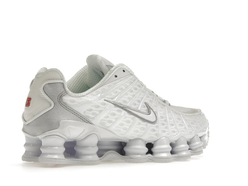 Nike Shox Tl White Metallic Silver (W) - White/Metallic Silver-Max Orange-White - AR3566-100 - 33