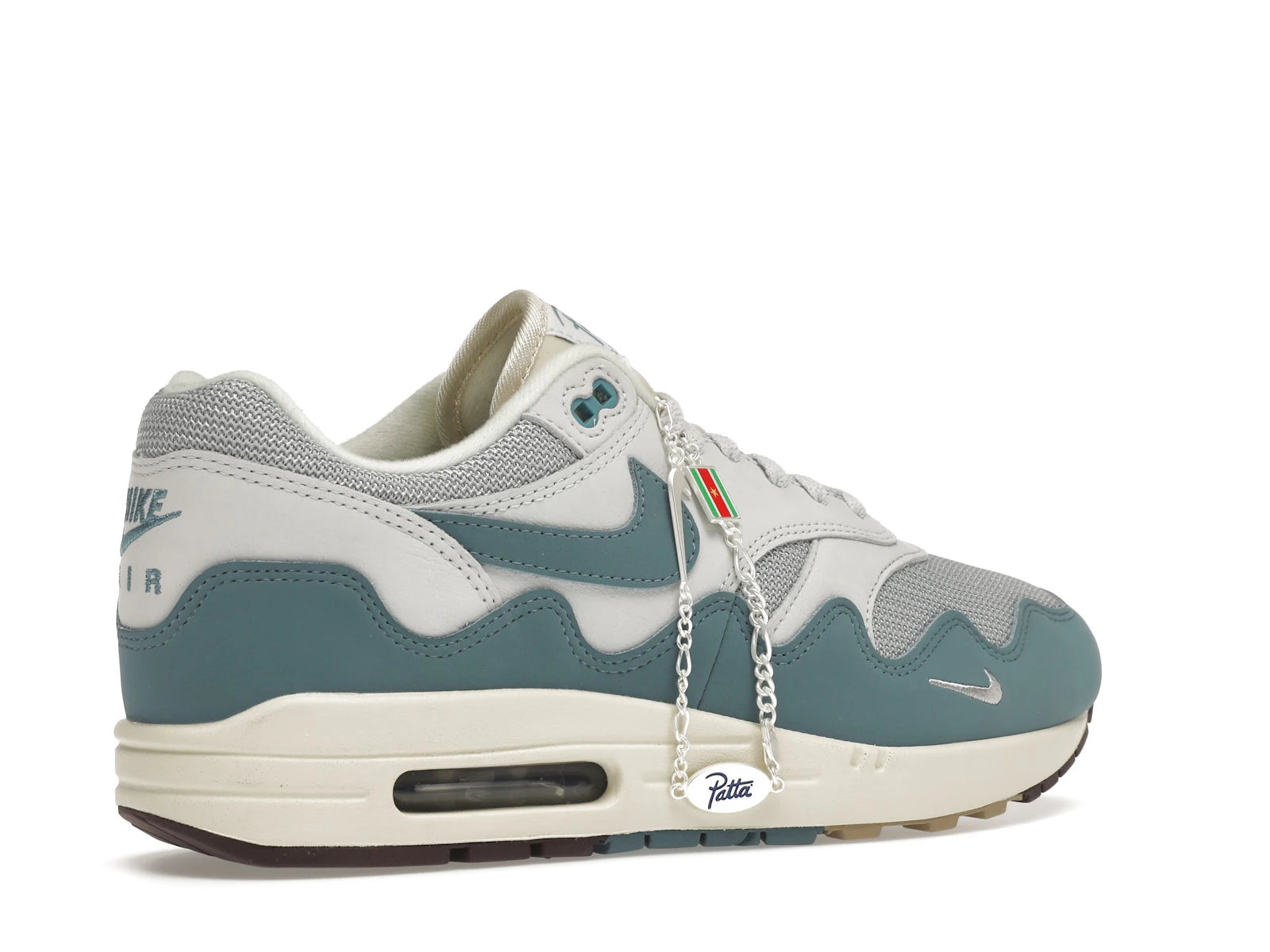 Nike Air Max 1 Patta Waves Noise Aqua With Bracelet - Metallic Silver/Noise Aqua-Pure Platinum - DH1348-004 - 33