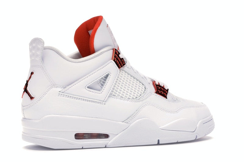 Air Jordan 4 Retro Metallic Orange - White/Metallic Silver-Team Orange - CT8527-118 - 33