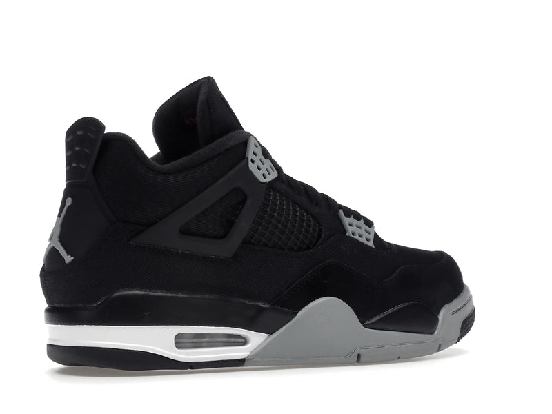 Air Jordan 4 Retro SE Black Canvas - Black/Light Steel Grey/White/Fire Red - DH7138-006 - 33