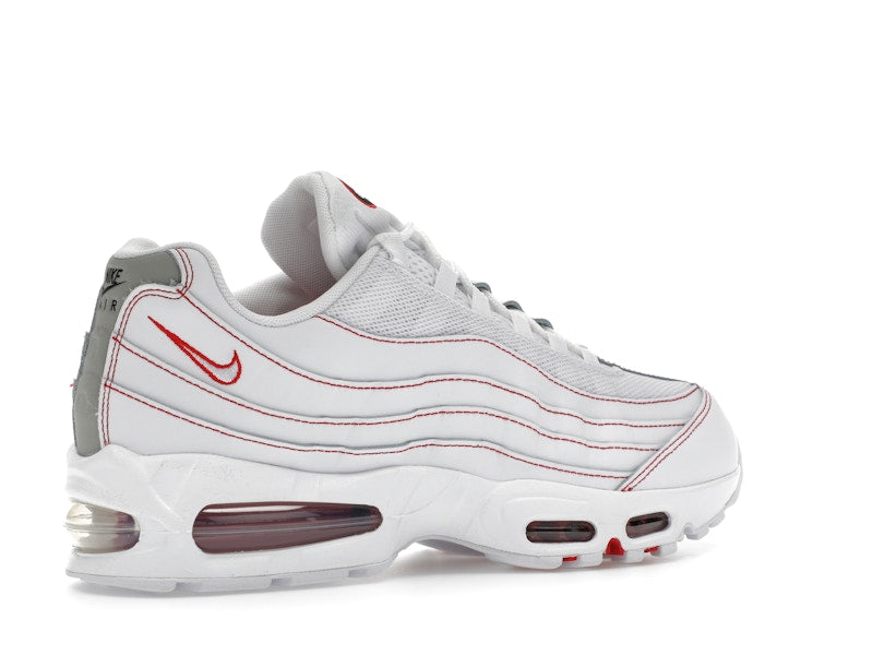 Nike Air Max 95 OG Big Bubble White University Red - White/University Red/Wolf Grey - IB7936-100 - 33