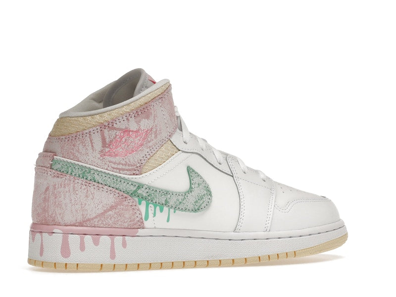 Air Jordan 1 Mid Paint Drip (GS) - weergave 33