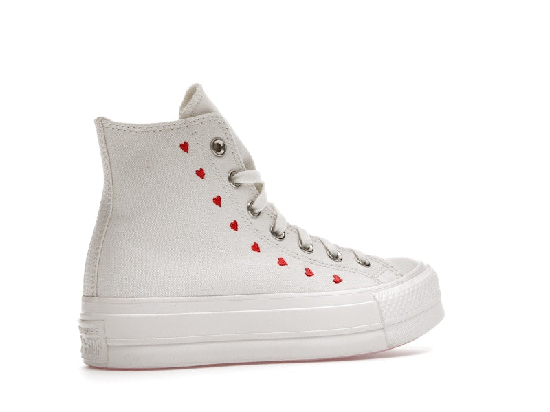 Converse Chuck Taylor All Star Lift Hi White Red (Women's) - vue 34