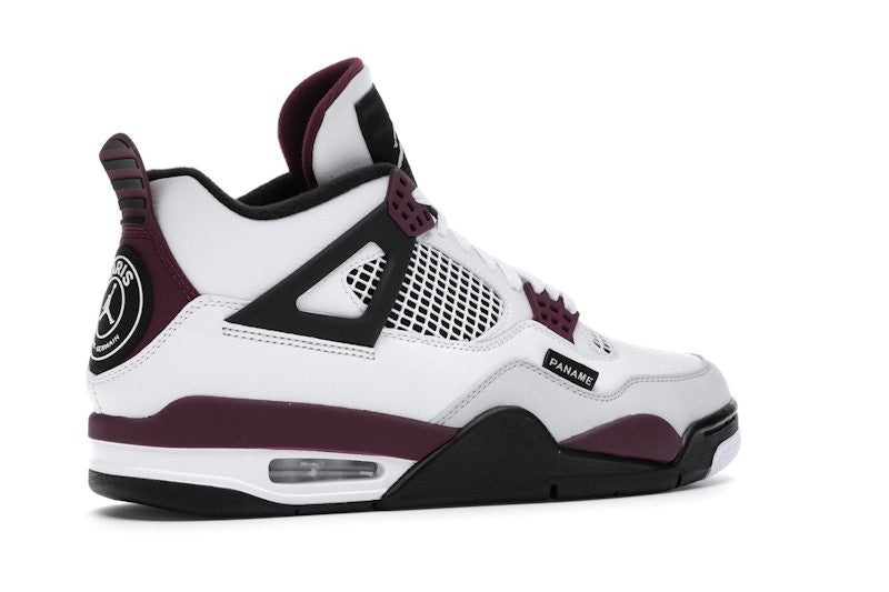 Air Jordan 4 Retro Psg Paris Saint Germain - White/Black-Metallic Gold-Bordeaux - CZ5624-100 - 33