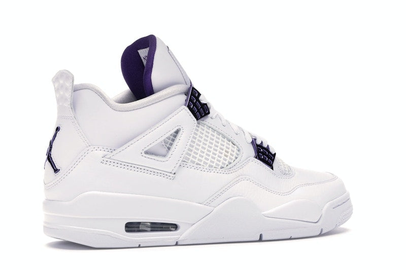Air Jordan 4 Retro White Court Purple - White/Metallic Silver-Court Purple - CT8527-115 - 33