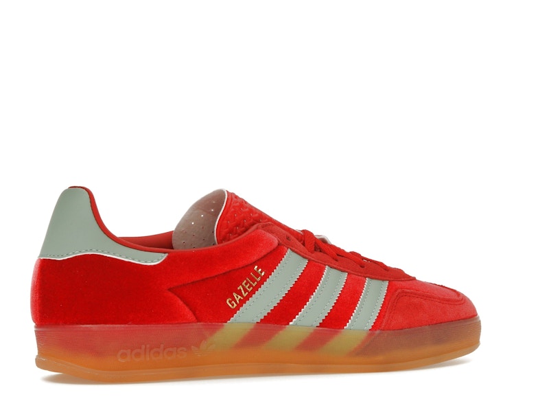 adidas Gazelle Indoor Better Scarlet Hazy Green (Women's) - Better Scarlet/Hazy Green/Gum - IG6786 - 33