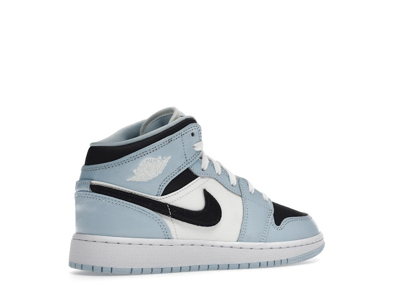 Air Jordan 1 Mid Ice Blue (GS) - Ice Blue/Black-Sail-White - 555112-401 - 33