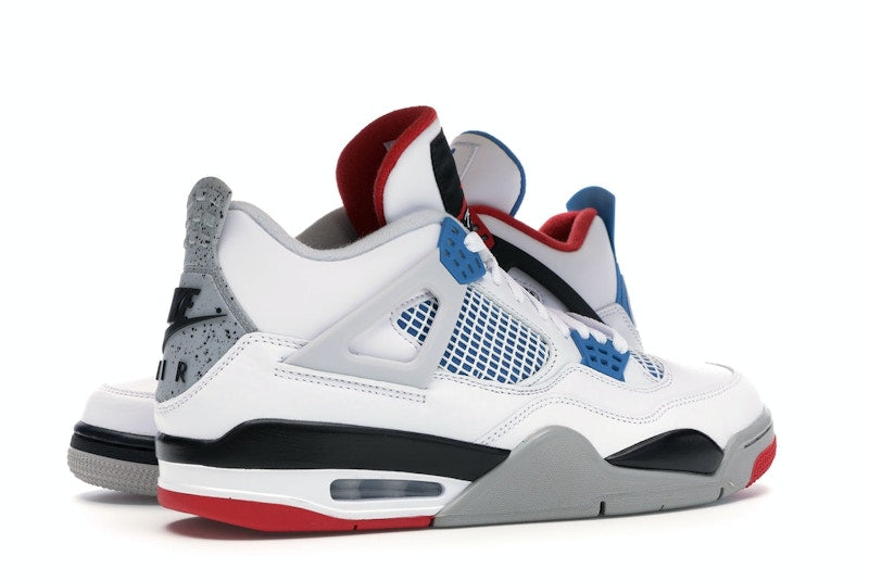 Air Jordan 4 Retro What The - White/Military Blue-Fire Red-Black-Cement Grey - CI1184-146 - 33