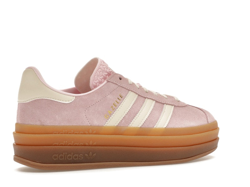 adidas Gazelle Bold Clear Pink Cream White (Women's) - Clear Pink /Cream White/Gold Metallic - JQ7777 - 33
