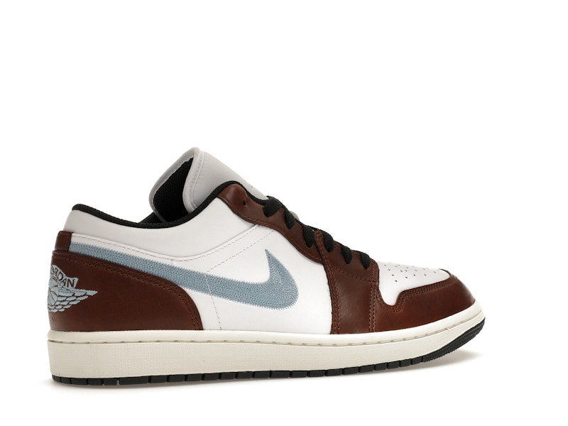 Air Jordan 1 Retro Low SE Brown Blue Grey - White/Blue Grey/Black/Sail - FQ7832-142 - 33