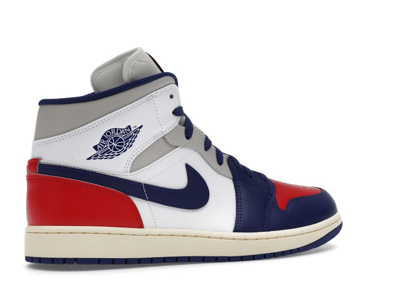 Air Jordan 1 Mid Rare Air - White/University Red/Neutral Grey/Deep Royal Blue - DQ8426-102 - 33