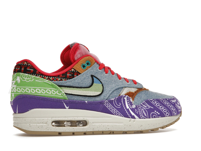Nike Air Max 1 SP Concepts Denim Paisley - Wild Violet/Multi-Color-Sail - (Special Box) DN1803-500 - 34