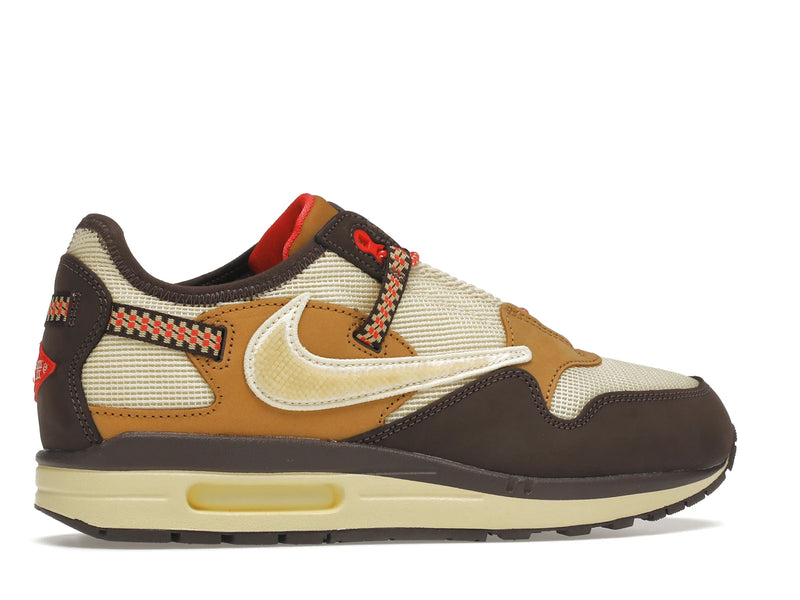 Nike Air Max 1 Travis Scott Baroque Brown - Baroque Brown/Lemon Drop-Wheat-Chile Red - DO9392-200 - 34