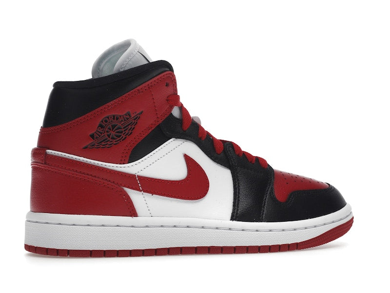 Air Jordan 1 Mid Alternate Bred Toe (W) - White/Red/Black - BQ6472-079 - 34