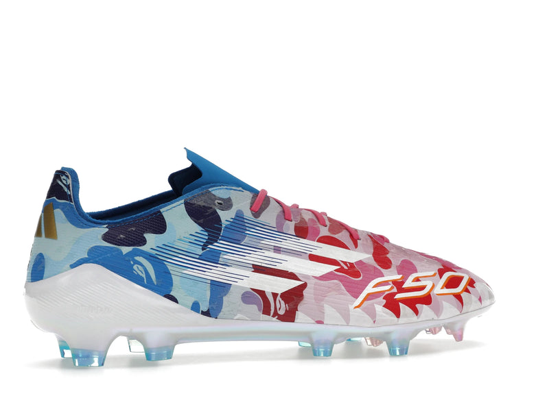 Adidas F50 Elite Fg Bape Multi Camo - Clear Pink/Cloud White/Icey Blue - JS0573 - 34