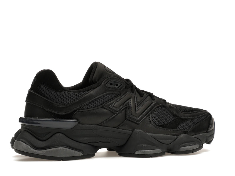 New Balance 9060 Triple Black Leather - U9060NRI - 34
