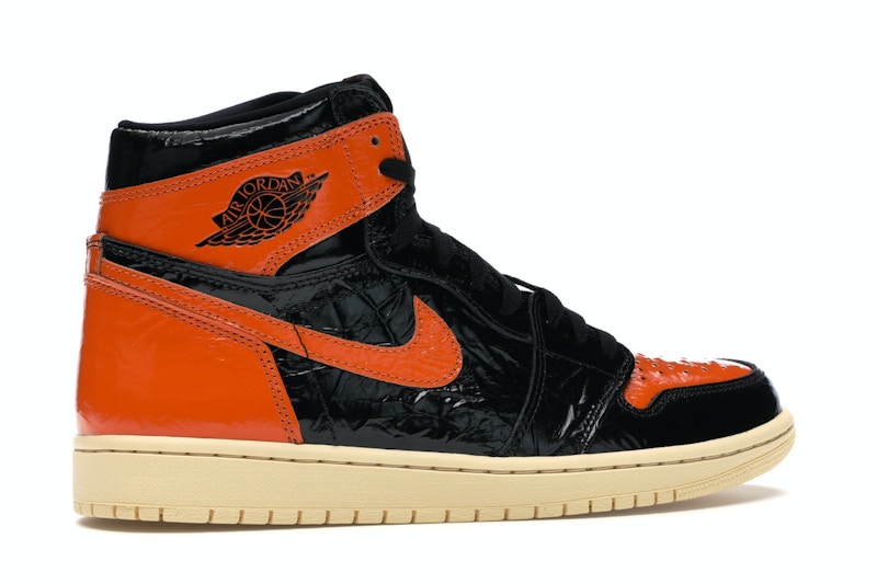 Air Jordan 1 Retro High Shattered Backboard 3 - Black/Pale Vanilla-Starfish - 555088-028 - 34