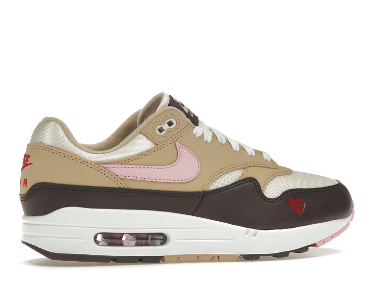 Nike Air Max 1 Valentines Day (2024) - Sail/Light Soft Pink/Coconut Milk/Varsity Red/Baroque Brown - FZ4346-200 - 34