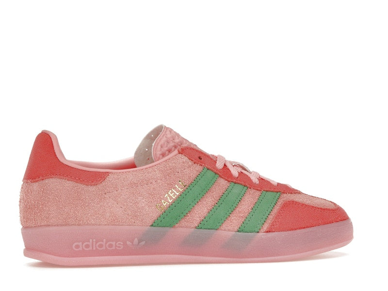 adidas Gazelle Indoor Semi Pink Spark Preloved Scarlet (Women's) - Semi Pink Spark/Preloved Green/Preloved Scarlet - IG6782 - 34