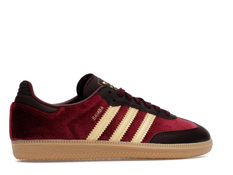 adidas Samba OG Shadow Red Velvet (Women's) - Shadow Red/Maroon/Gum - JS1394 - 34