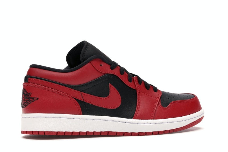 Air Jordan 1 Low Reverse Bred - Gym Red/Black-Gym Red-White - 553558-606 - 34
