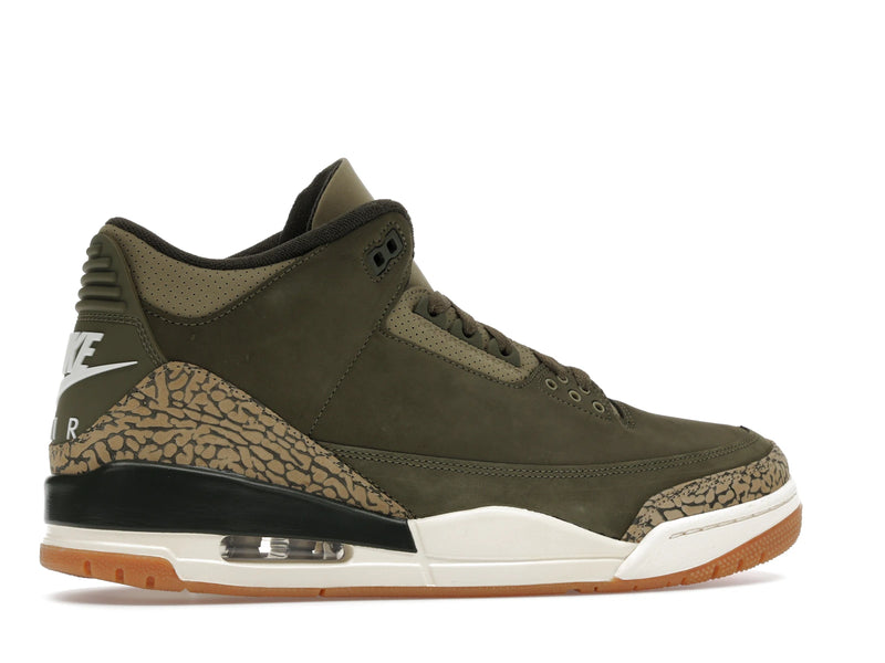 Air Jordan 3 Retro Family Affair - Medium Olive/Sequoia/Neutral Olive/Sail/Total Crimson - DN3707-202 - 34