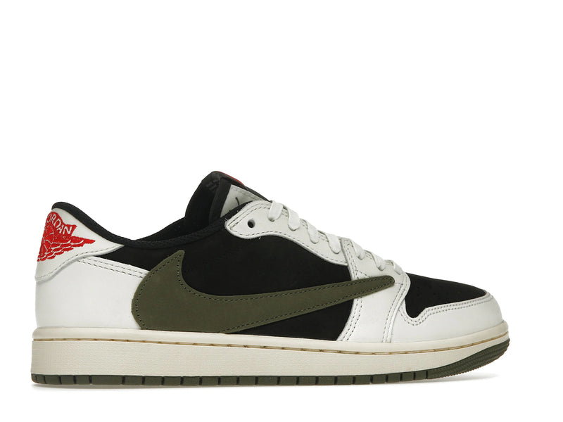 Air Jordan 1 Retro Low OG SP Travis Scott Olive (W) - Sail/University Red/Black/Medium Olive - DZ4137-106 - 34