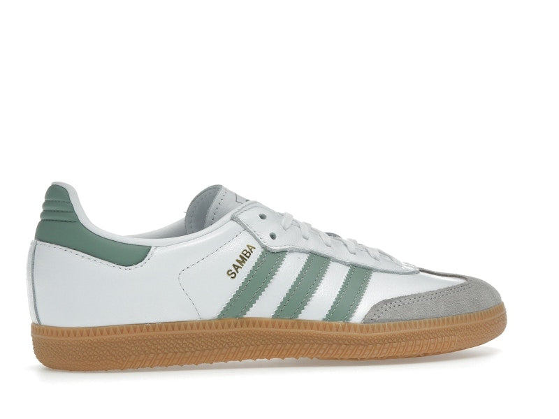Adidas Samba OG Cloud White Silver Green (GS) - Cloud White/Silver Green/Gum - JP5479 - 34