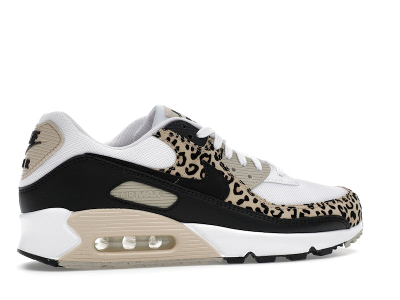 Nike Air Max 90 Leopard Sanddrift Black (Women's) - White/Sanddrift/Hemp/Black - IF1619-100 - 34