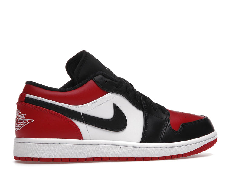 Air Jordan 1 Low Bred Toe - Gym Red/White-Black - 553558-612 - 34