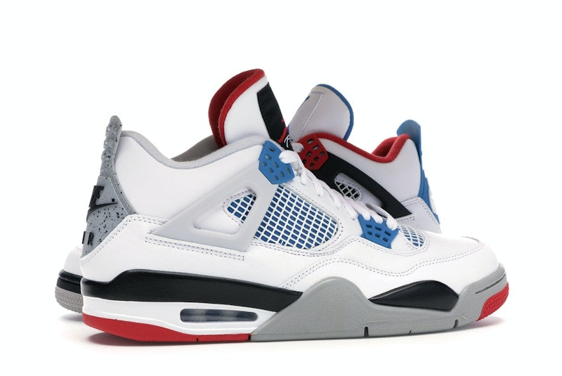 Air Jordan 4 Retro What The - White/Military Blue-Fire Red-Black-Cement Grey - CI1184-146 - 34