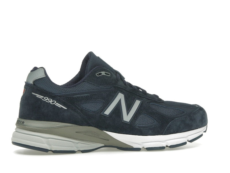 New Balance 990v4 MiUSA Navy - Navy/Silver - U990NV4 - 34