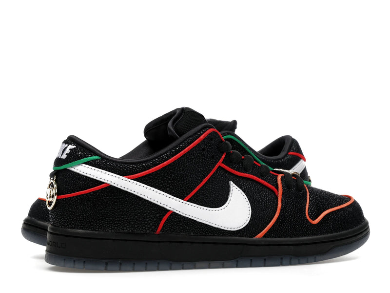 Nike SB Dunk Low Bronx Girls Skate - Black/White/Challenge Red/Total Orange/Lucky Green/Smoke Grey - HV1664-001 - 34