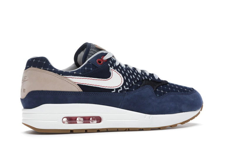 Nike Air Max 1 Denham - Blue Void/Sail-Coastal Blue-Vachetta Tan - CW7603-400 - 34