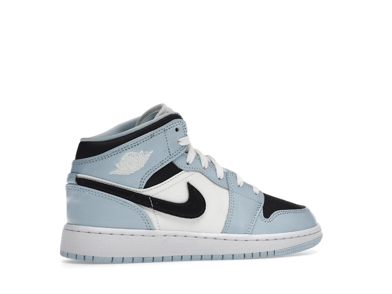 Air Jordan 1 Mid Ice Blue (GS) - Ice Blue/Black-Sail-White - 555112-401 - 34