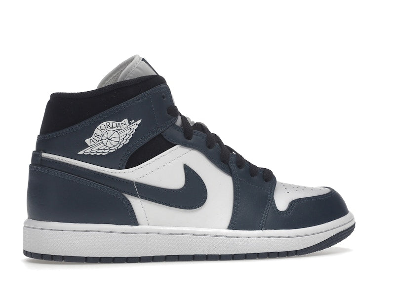 Air Jordan 1 Mid Dark Teal - Armory Navy/White-Black - 554724-411 - 34