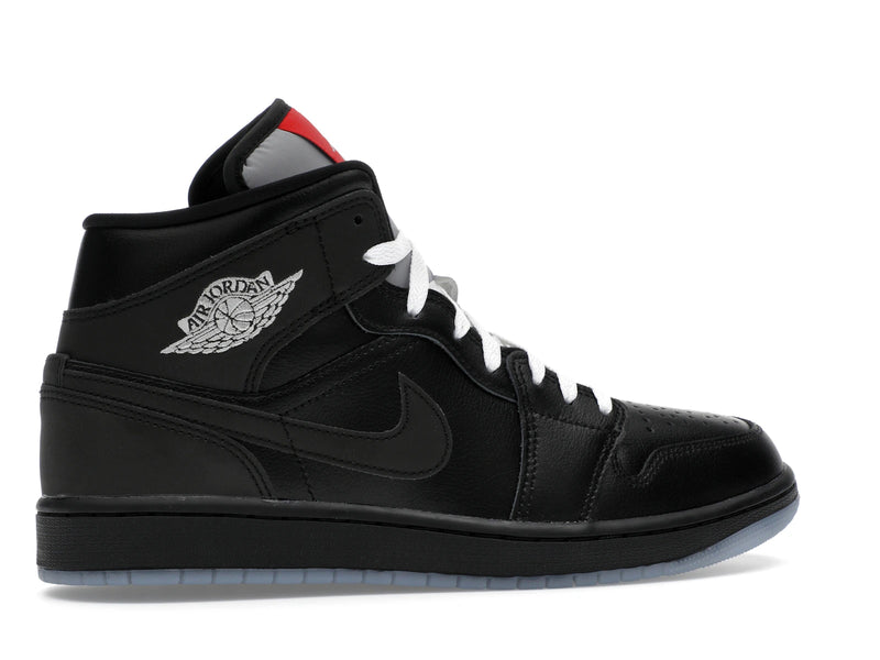 Air Jordan 1 Mid SE Black Metallic Reimagined - Black/Silver Metallic/University Red - HV5177-010 - 34