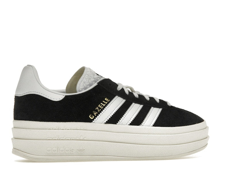 adidas Gazelle Bold Core Black White (Women's) - Core Black/Footwear White/Core White - HQ6912 - 34